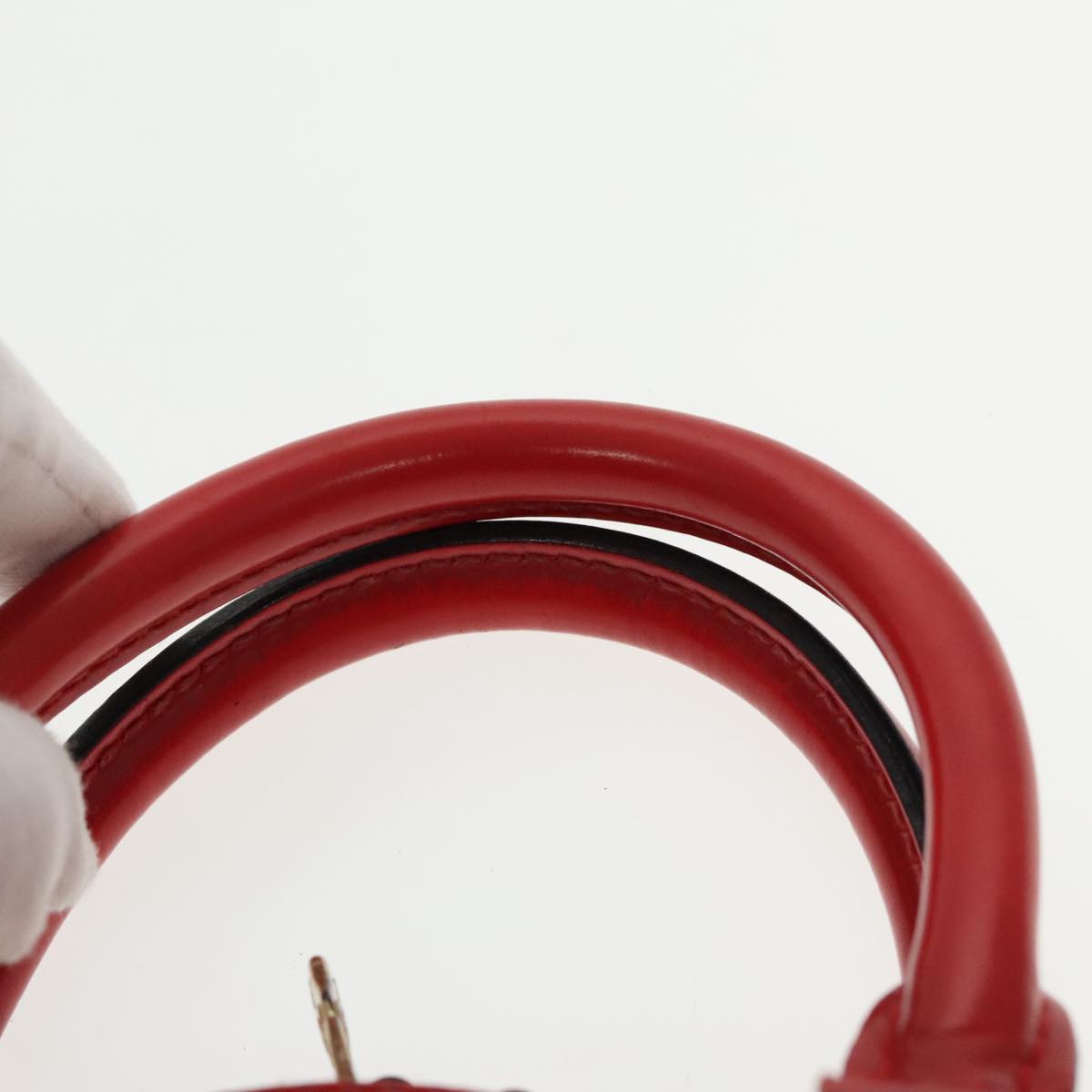 Louis Vuitton Alma Red Leather Handbag