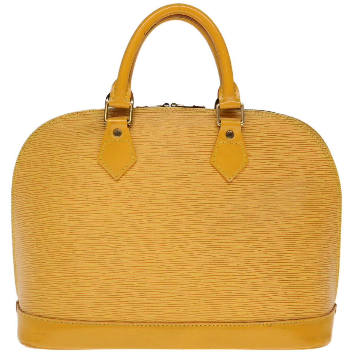 Louis Vuitton Alma Yellow Leather Handbag