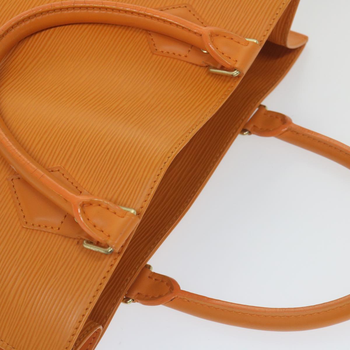 Louis Vuitton Sac Plat Orange Leather Handbag