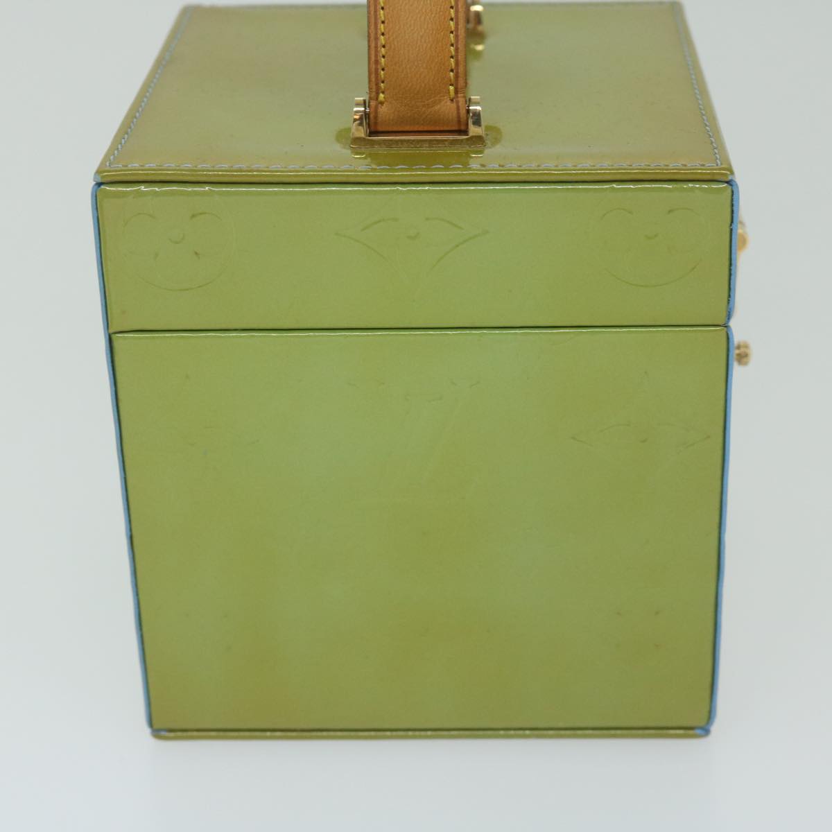 Louis Vuitton Bleecker Green Patent Leather Clutch Bag