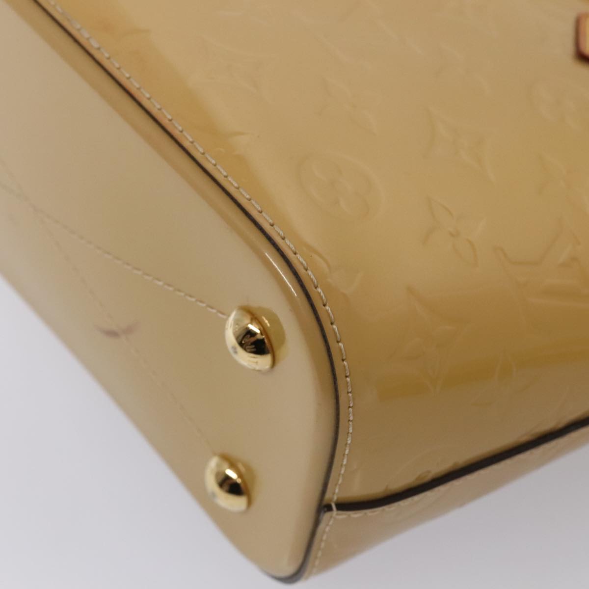 Louis Vuitton Montebello Camel Patent Leather Handbag
