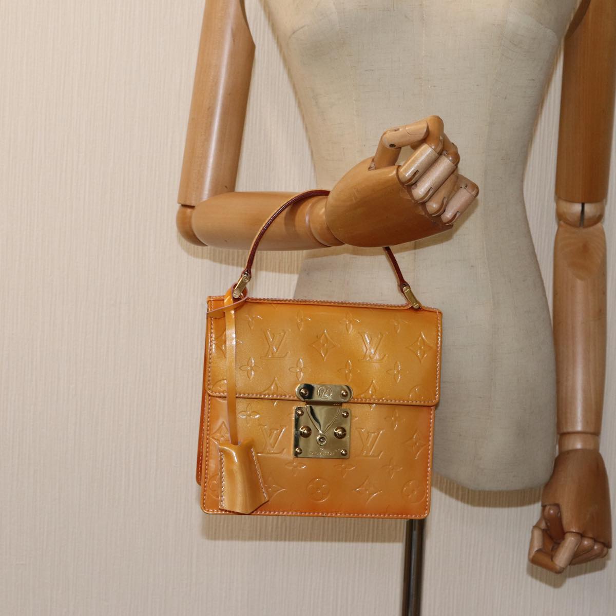 Louis Vuitton Spring Street Yellow Patent Leather Handbag