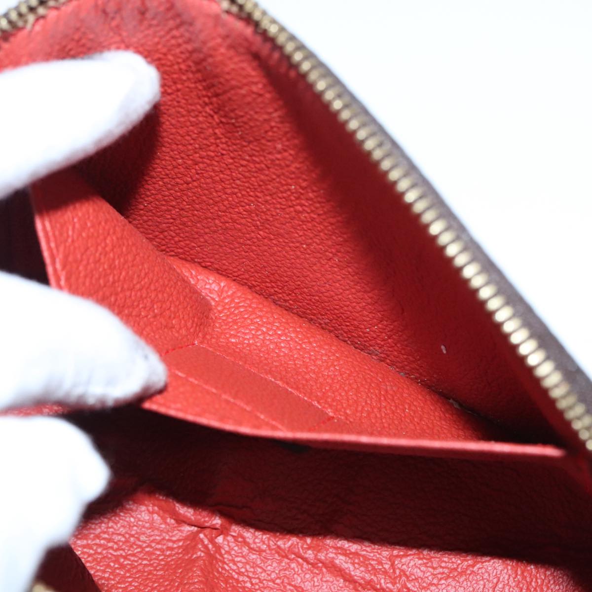 Louis Vuitton Cosmetic Pouch Brown Canvas Clutch Bag
