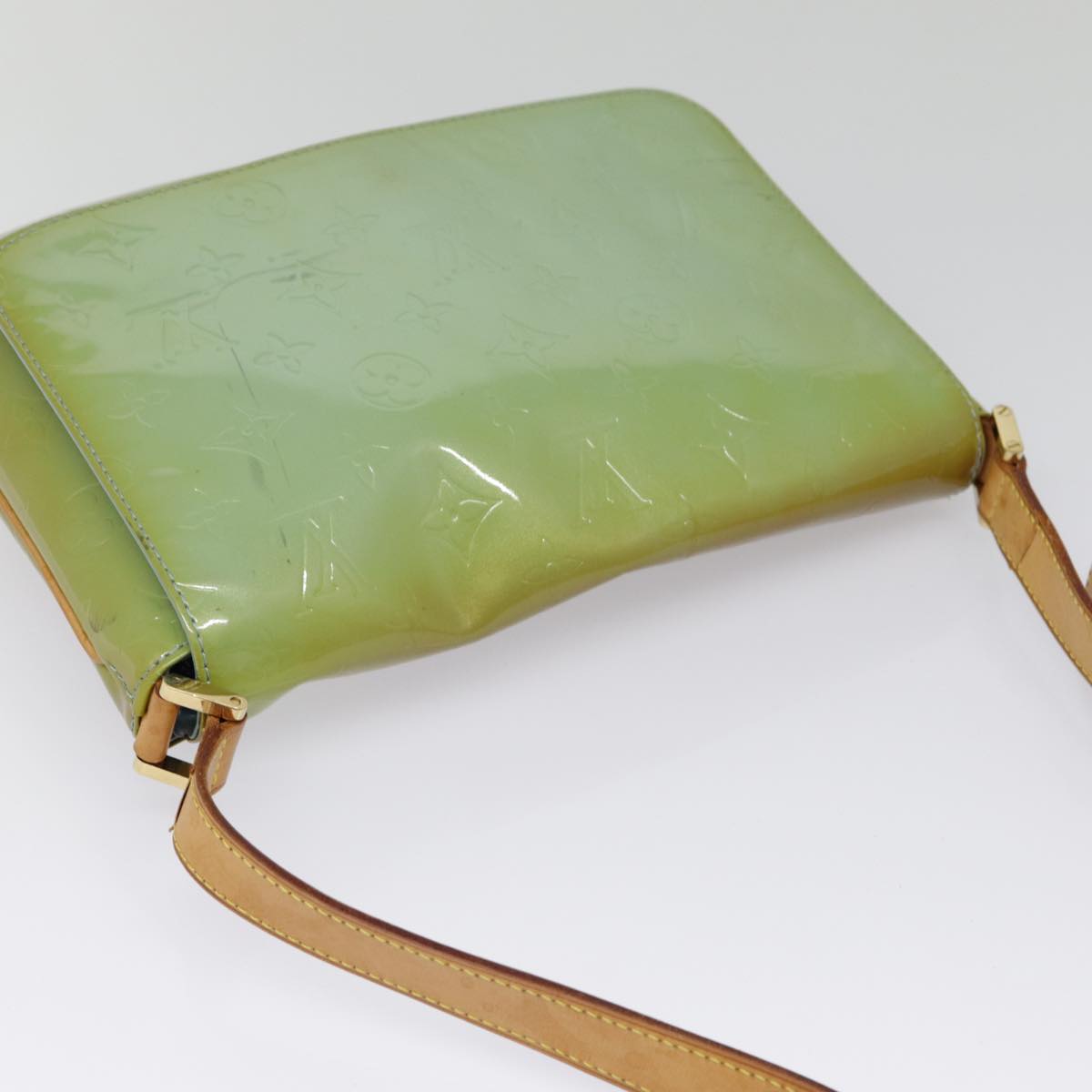 Louis Vuitton Thompson Street Green Patent Leather Shoulder Bag