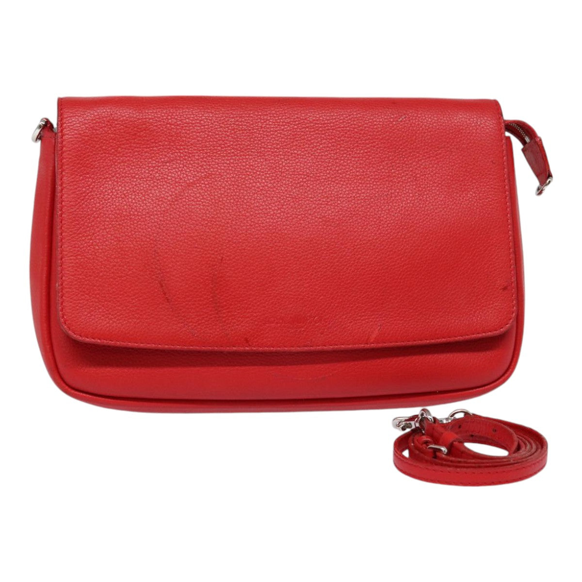 Louis Vuitton Parnassea Red Leather Clutch Bag