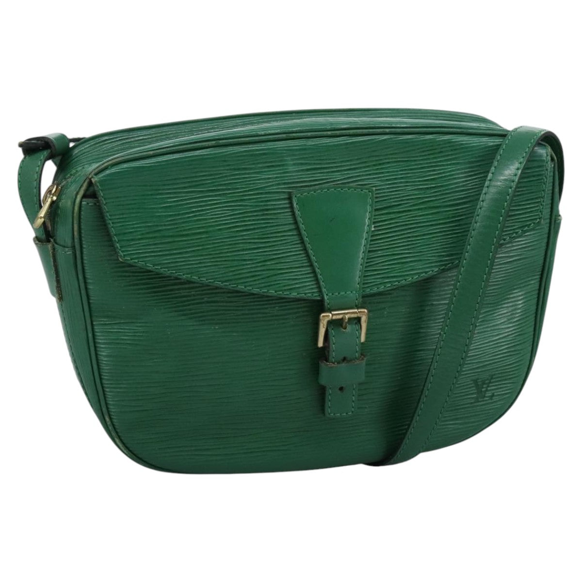 Louis Vuitton Jeune Fille Green Leather Shoulder Bag