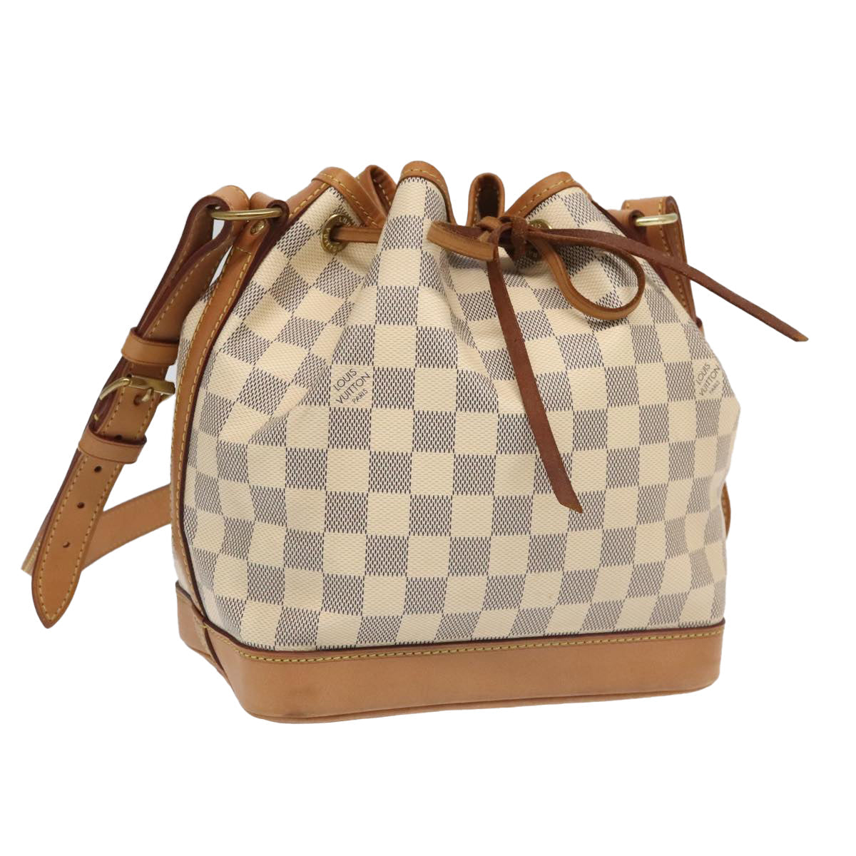Louis Vuitton Noé Bb White Canvas Shoulder Bag