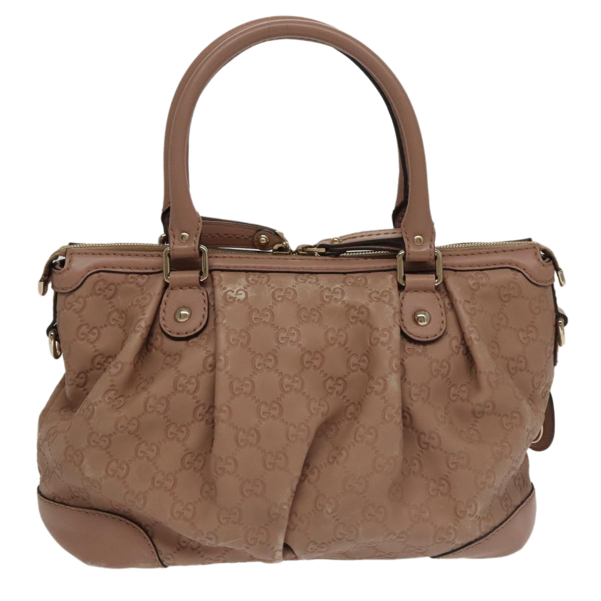 Gucci Gg Canvas Brown Leather Handbag