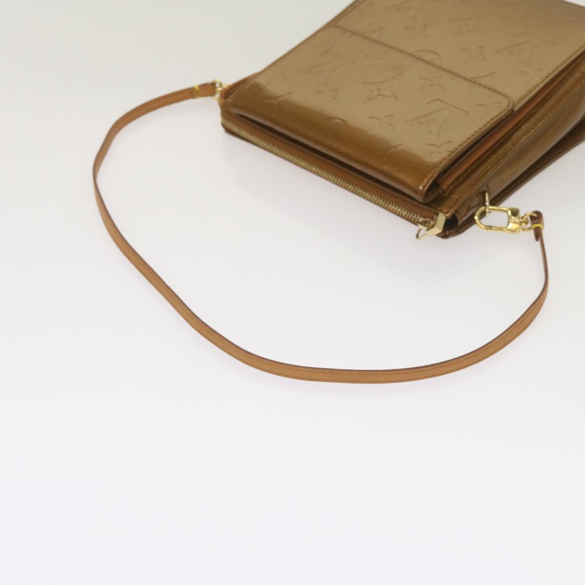 Louis Vuitton Mott Copper Patent Leather Handbag