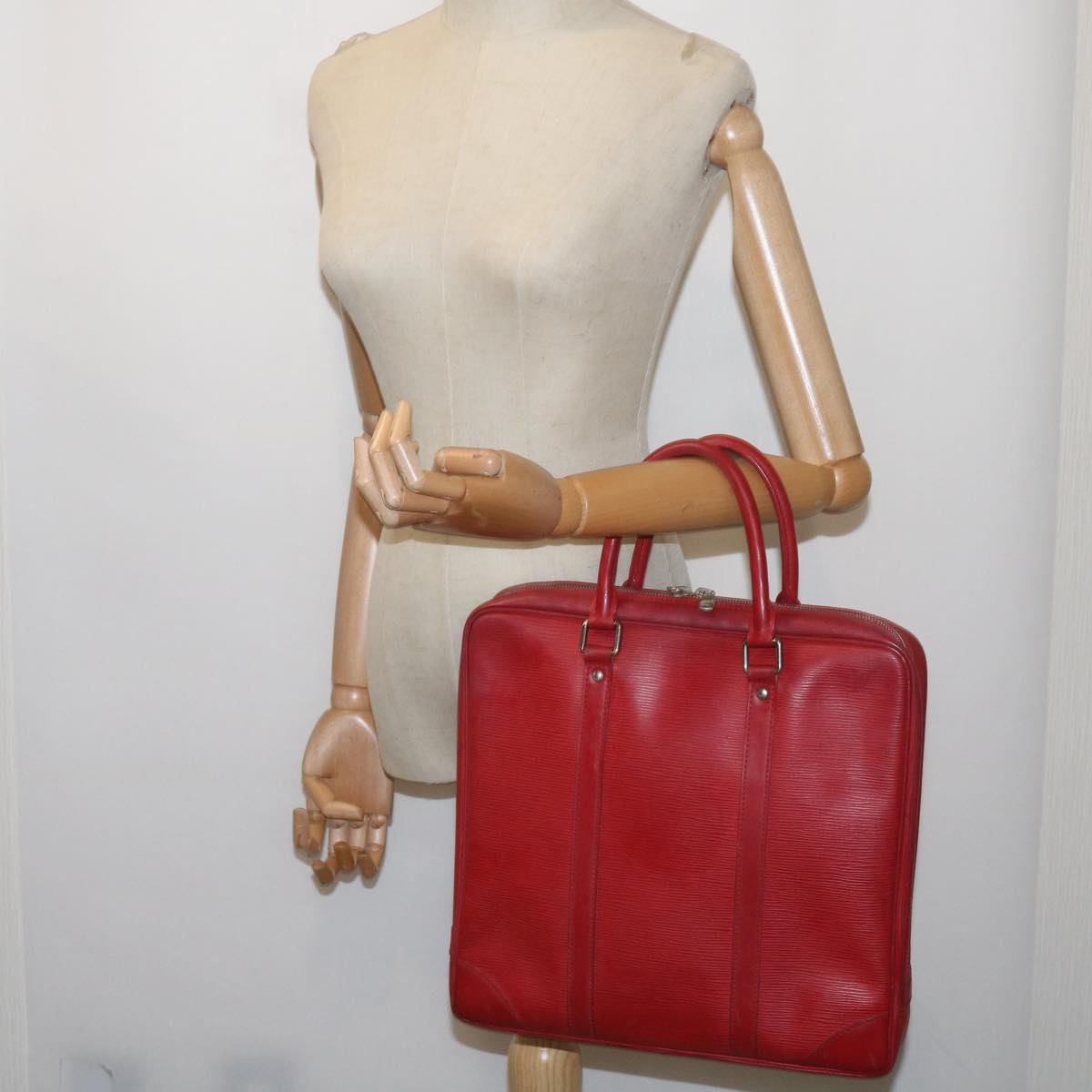 Louis Vuitton Vivienne Red Leather Briefcase Bag