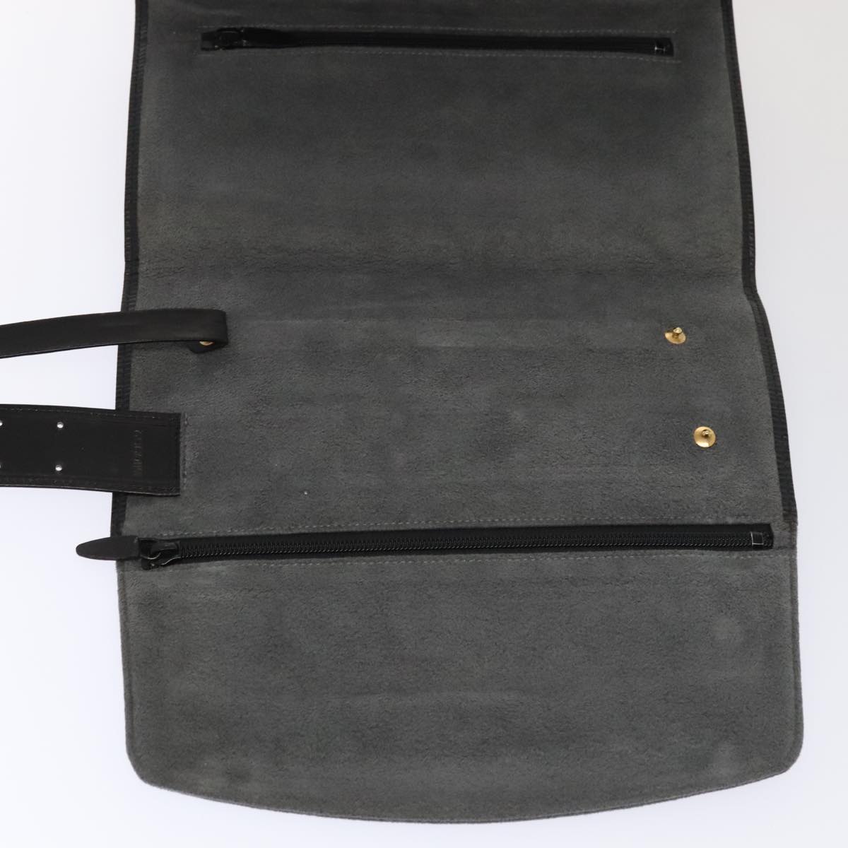 Louis Vuitton Rouleau Black Leather Clutch Bag