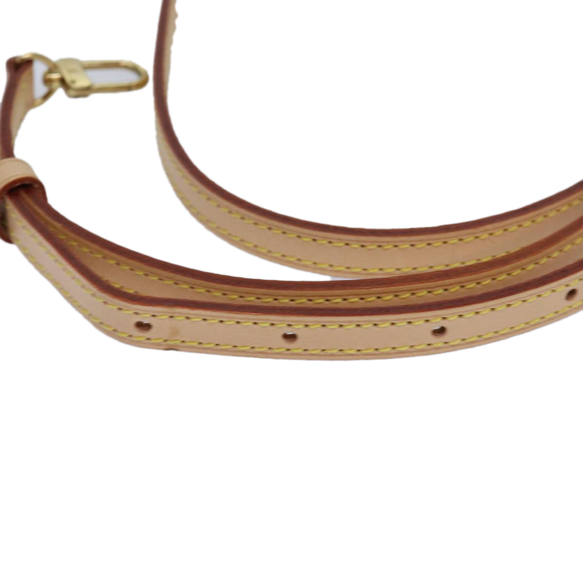 Louis Vuitton Shoulder Strap Beige Leather Bag Jewelry