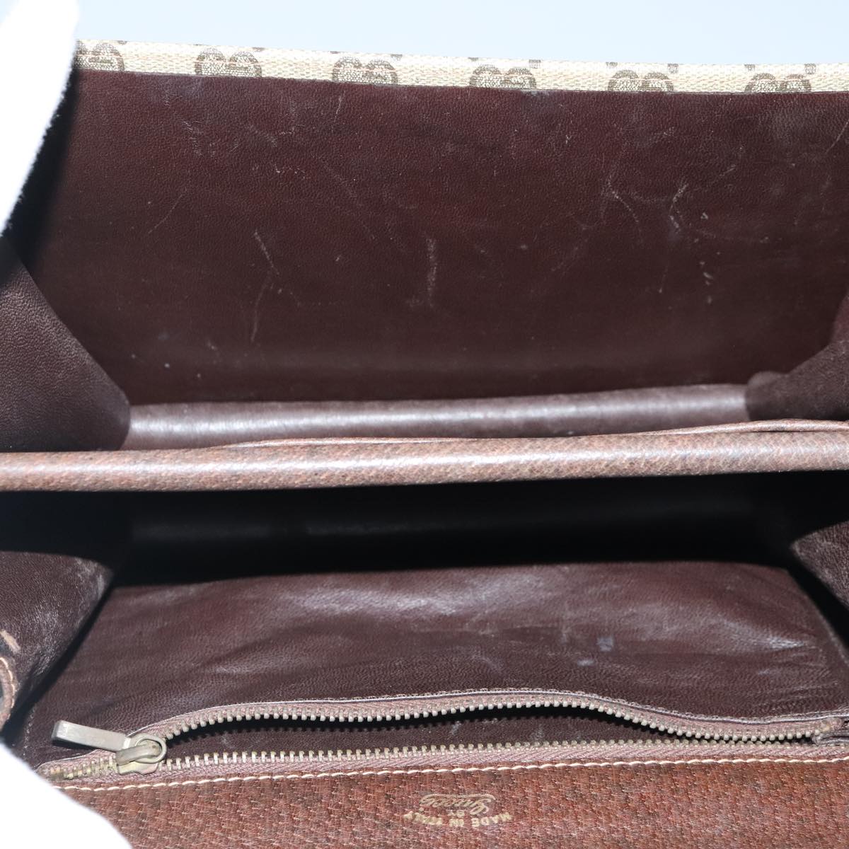 Gucci Horsebit Beige Canvas Shoulder Bag