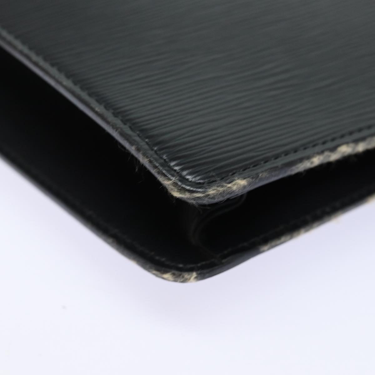 Louis Vuitton Porte Documents Black Leather Briefcase Bag