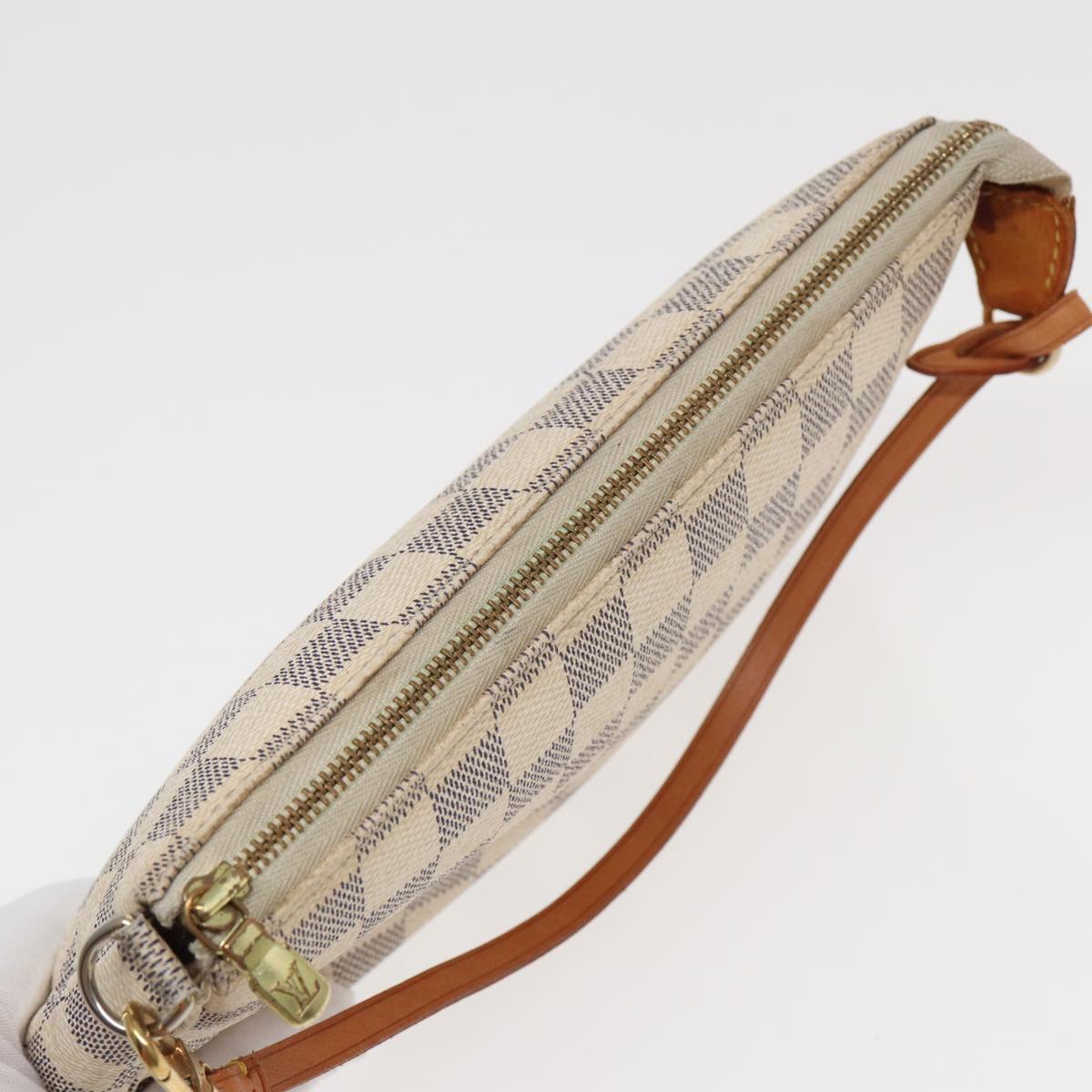 Louis Vuitton Pochette Accessoires White Canvas Clutch Bag