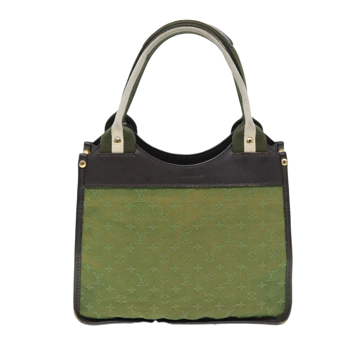 Louis Vuitton Suck Polosion Khaki Canvas Handbag