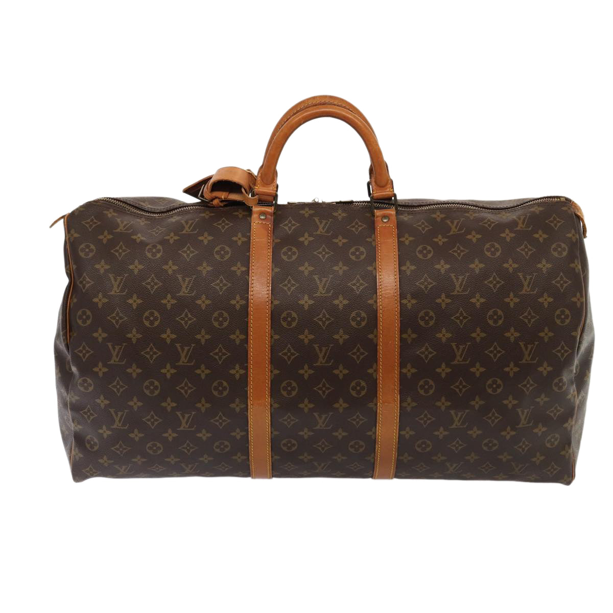 Louis Vuitton Keepall 60 Brown Canvas Travel Bag