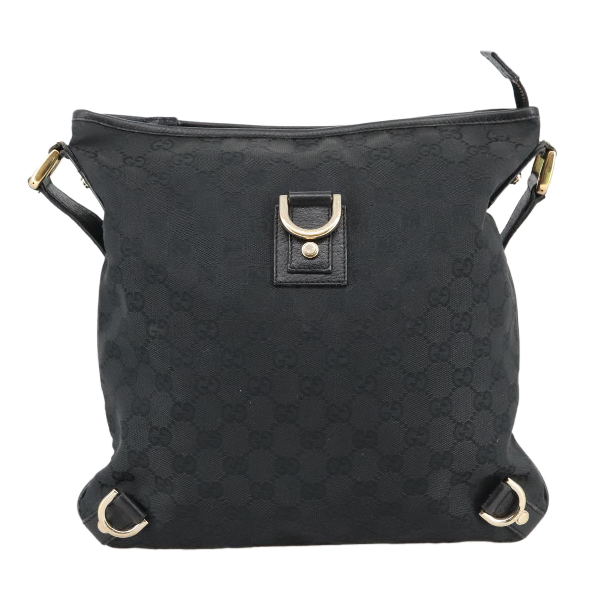 Gucci Abbey Black Canvas Shoulder Bag