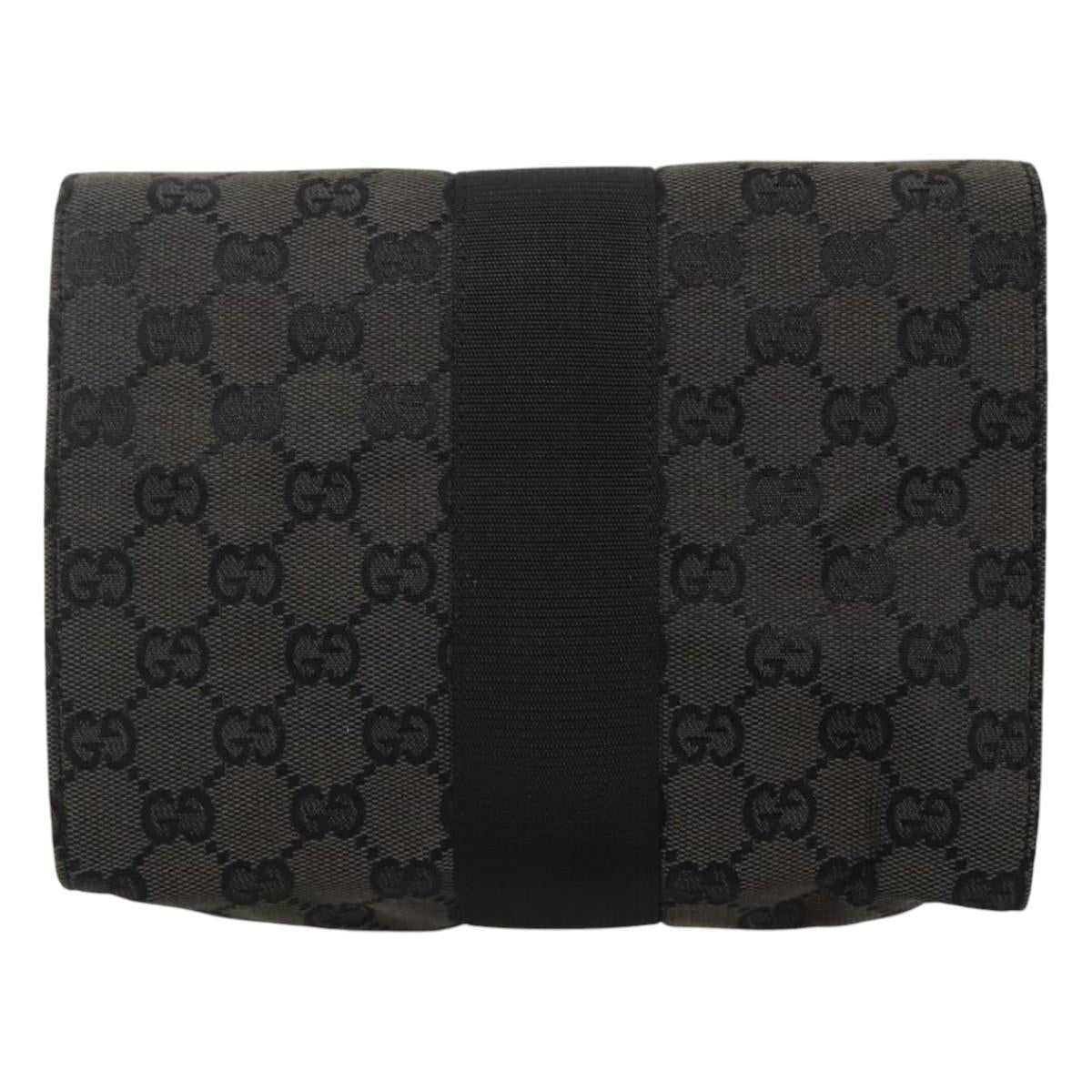 Gucci Gg Canvas Black Canvas Clutch Bag