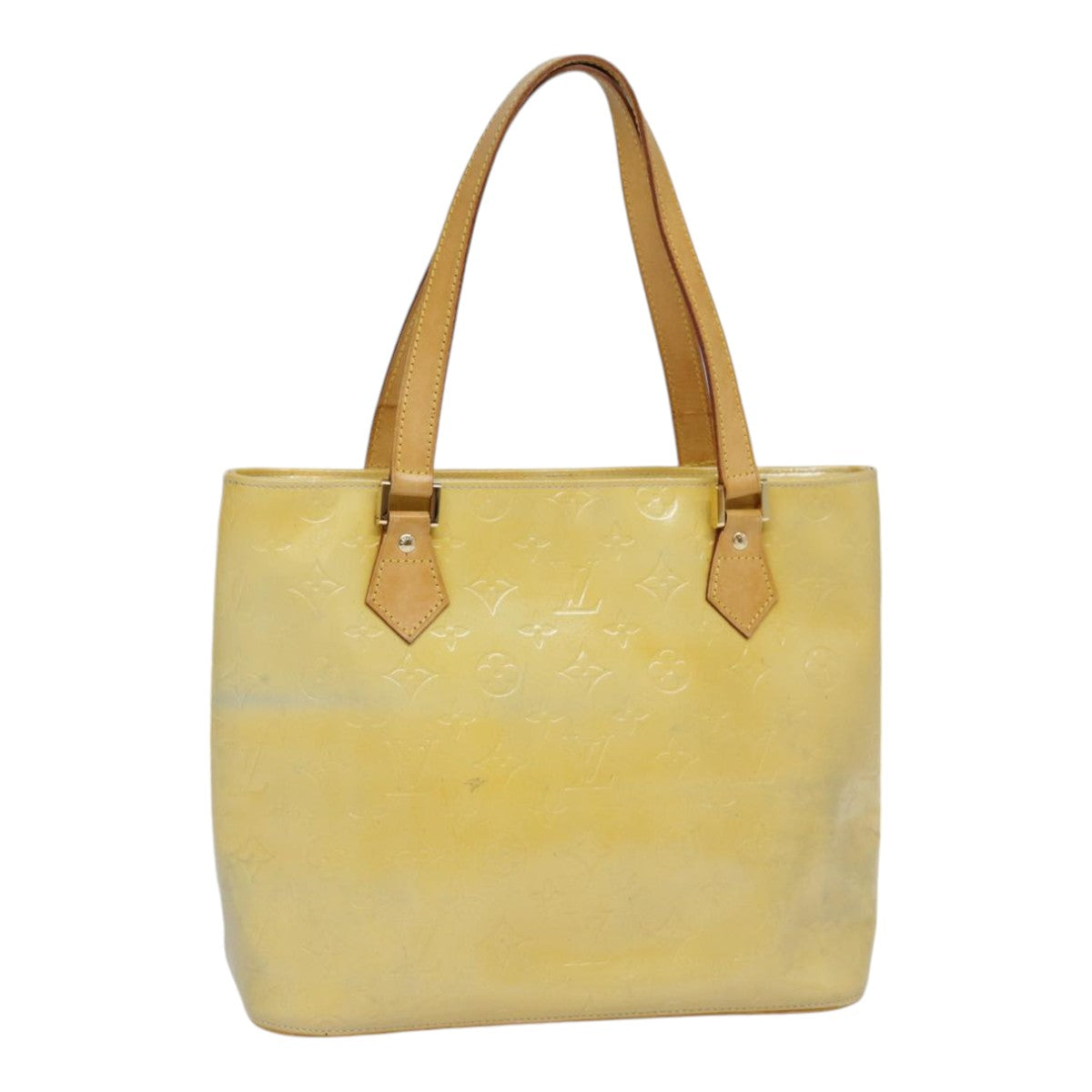 Louis Vuitton Houston Yellow Patent Leather Handbag