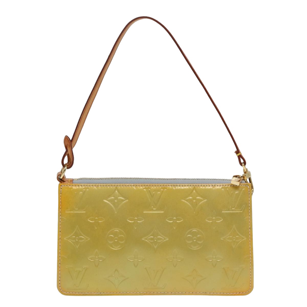 Louis Vuitton Lexington Yellow Patent Leather Clutch Bag