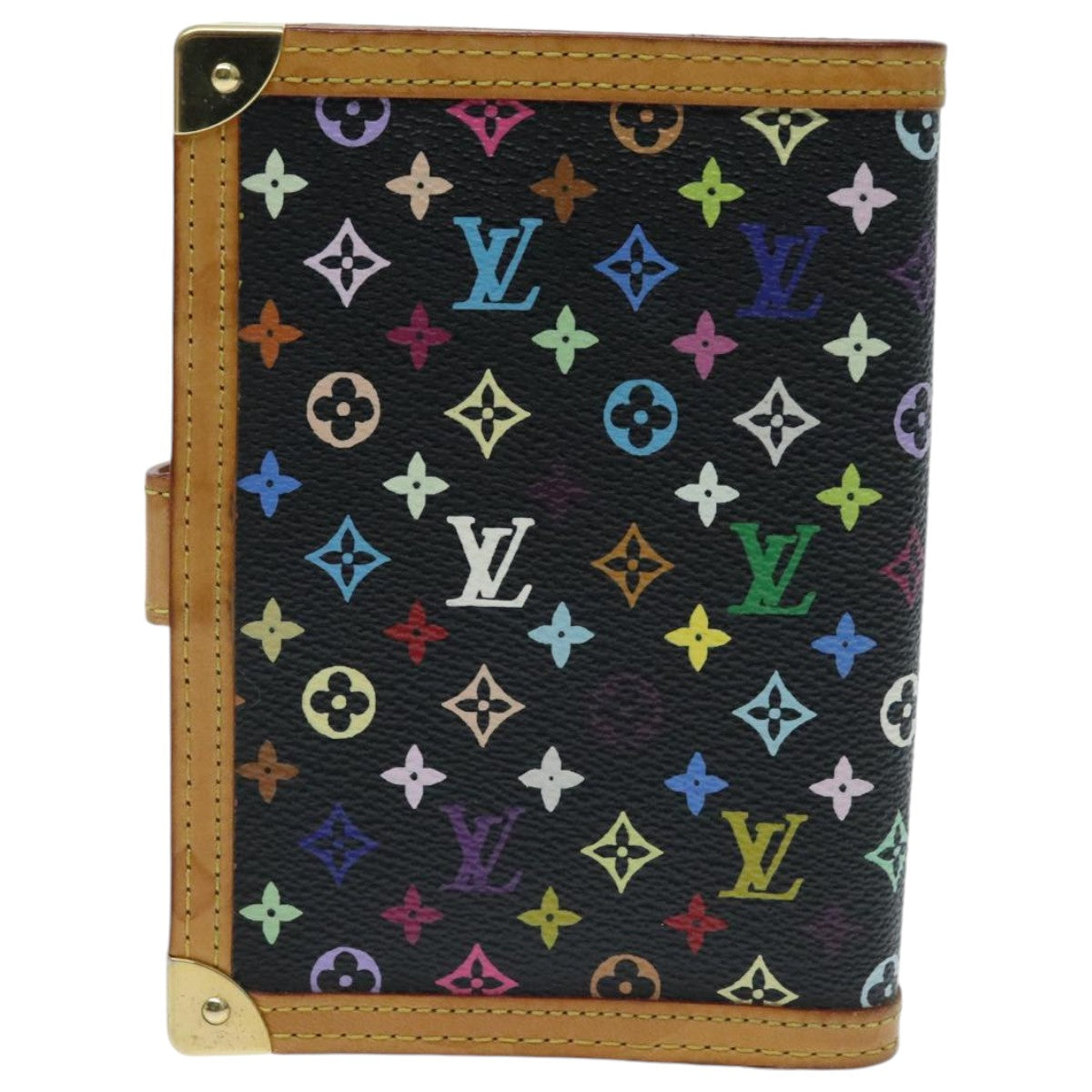 Louis Vuitton Agenda Pm Black Canvas Wallet