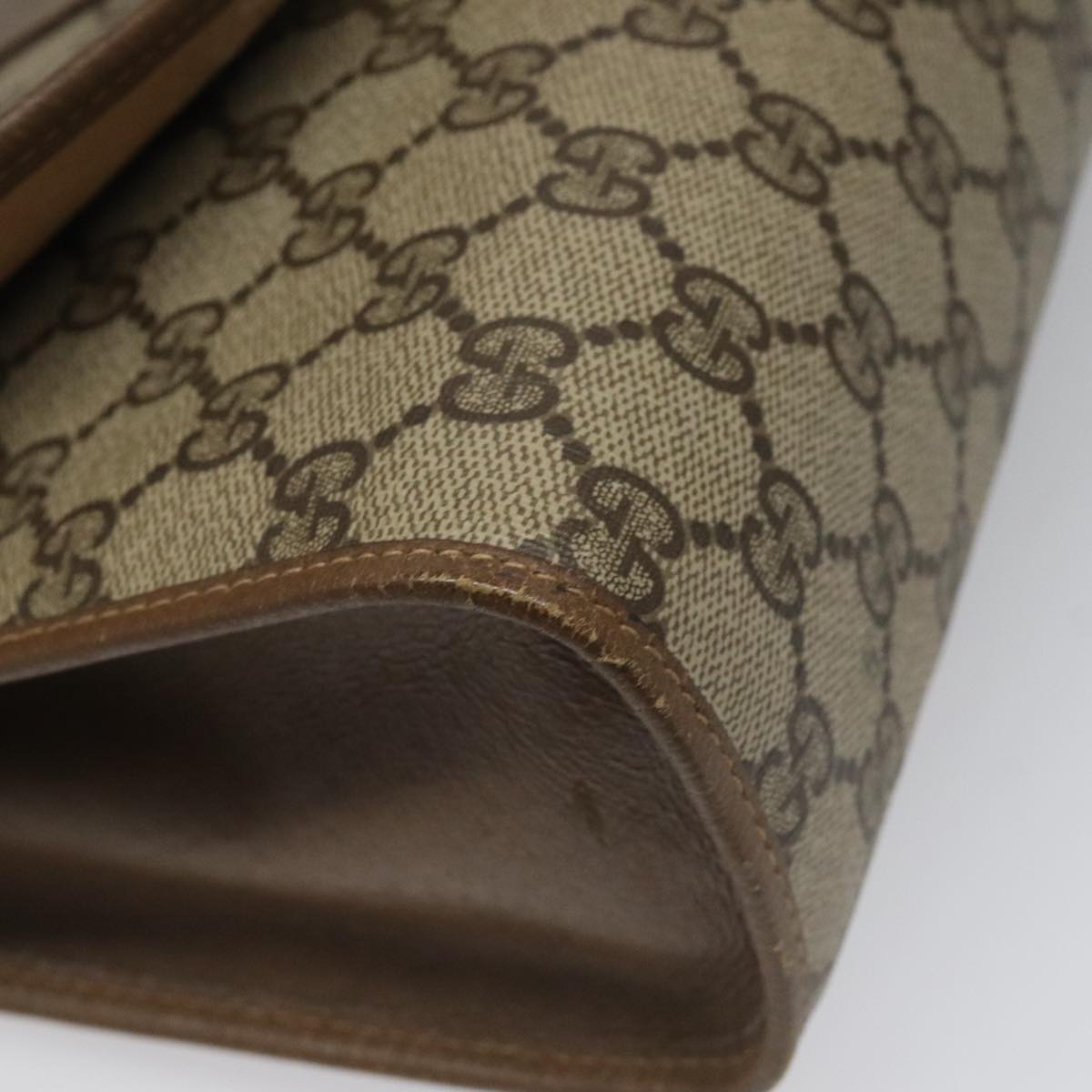 Gucci Sherry Beige Canvas Clutch Bag
