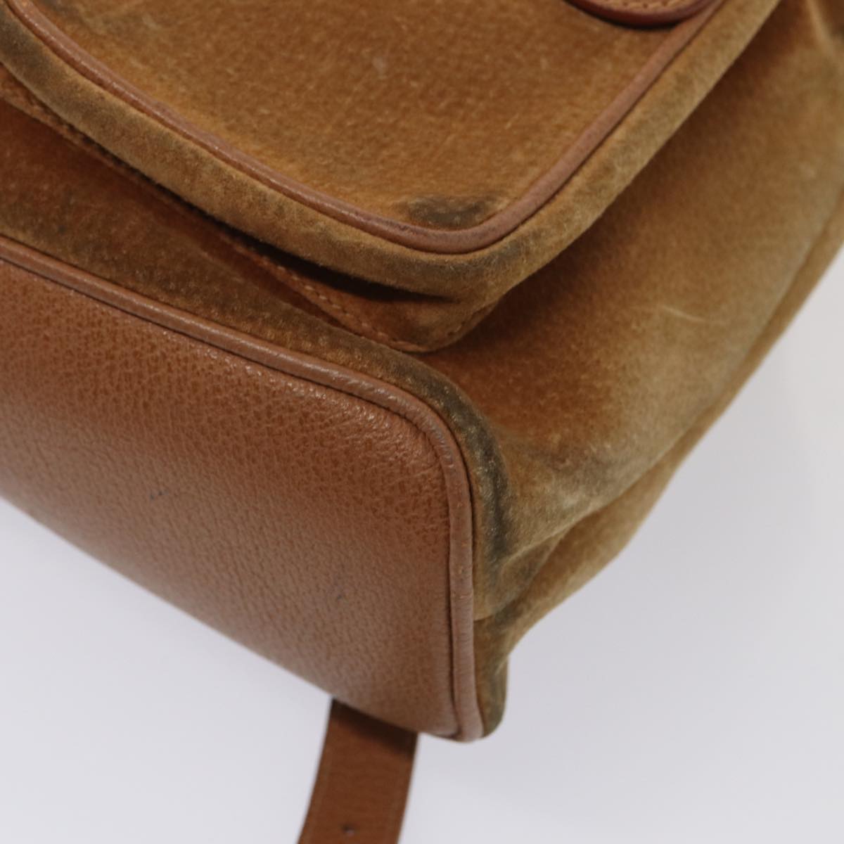Gucci Bamboo Brown Suede Backpack Bag