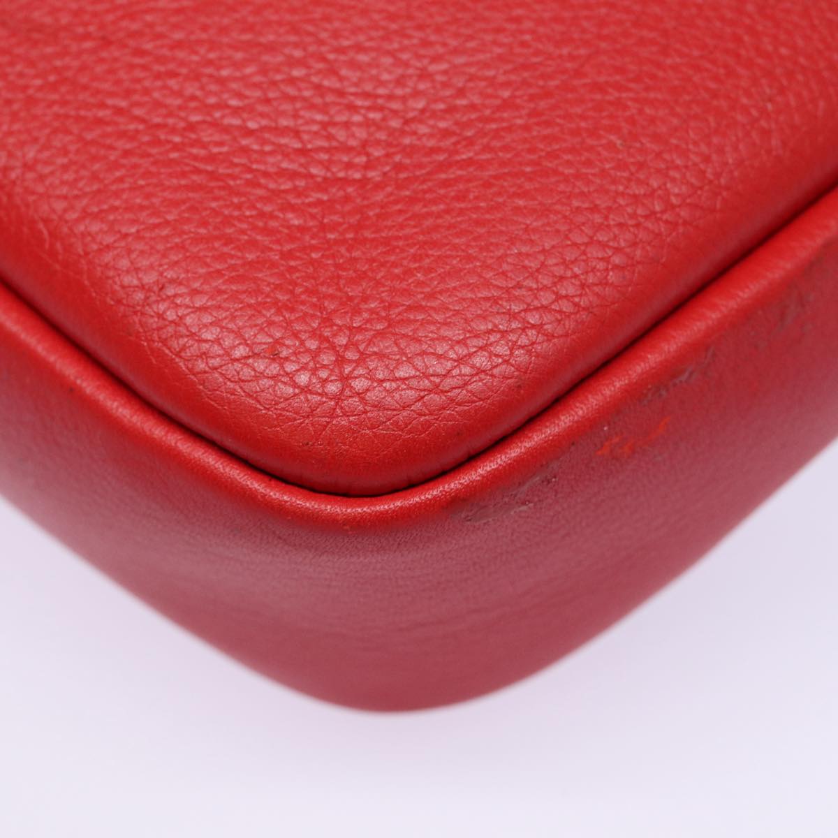 Louis Vuitton Parnassea Red Leather Clutch Bag