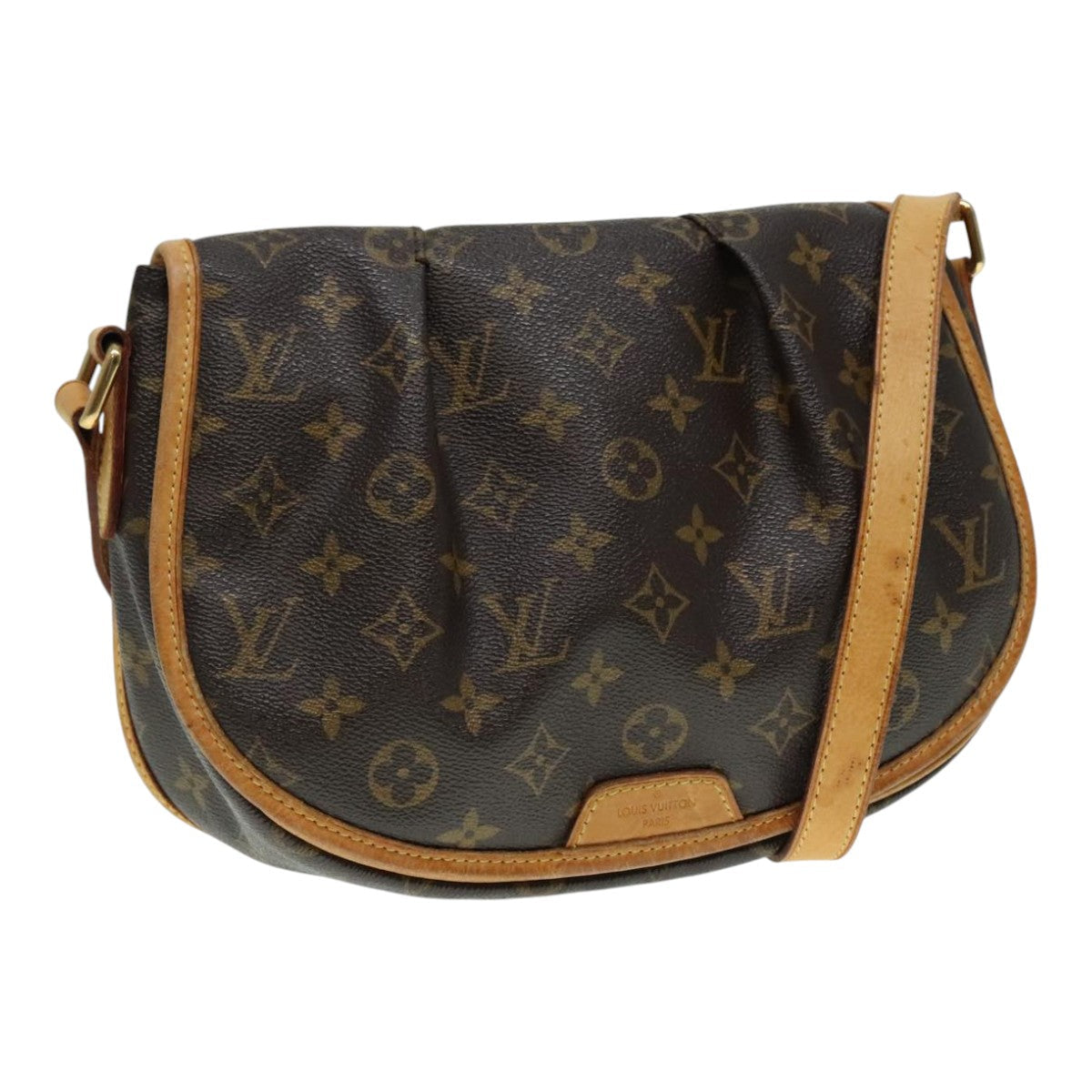 Louis Vuitton Menilmontant Brown Canvas Shoulder Bag