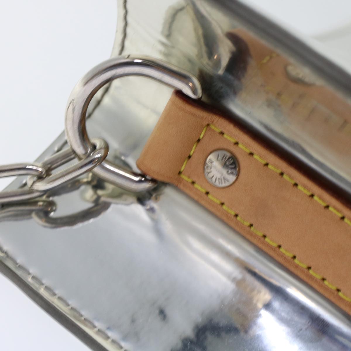 Louis Vuitton Sac Plat Silver Canvas Handbag