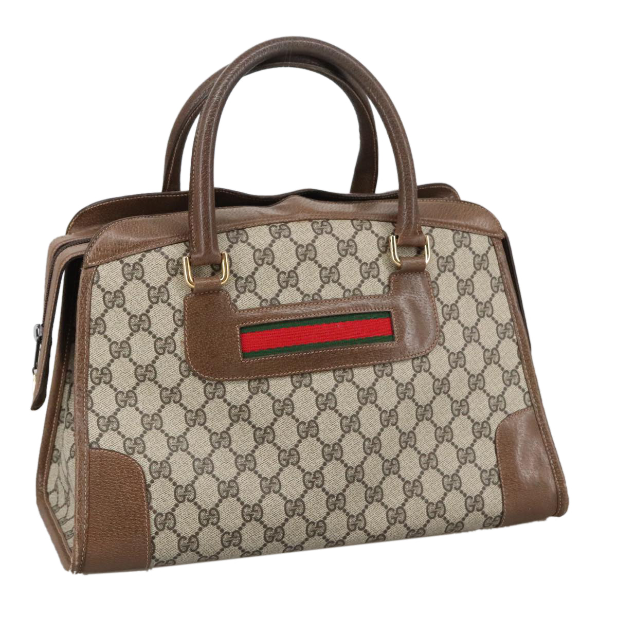 Gucci Sherry Beige Canvas Handbag