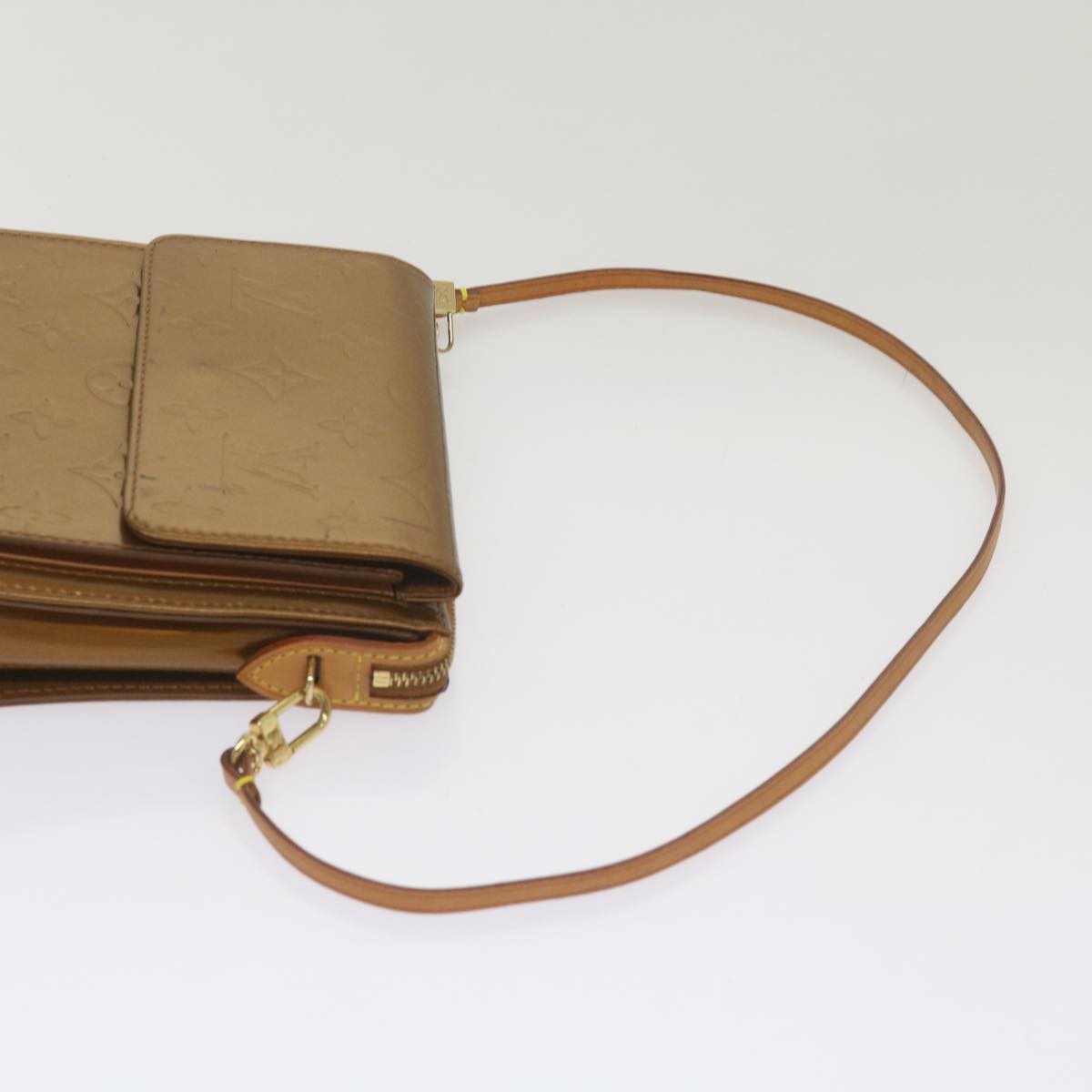 Louis Vuitton Mott Copper Patent Leather Handbag