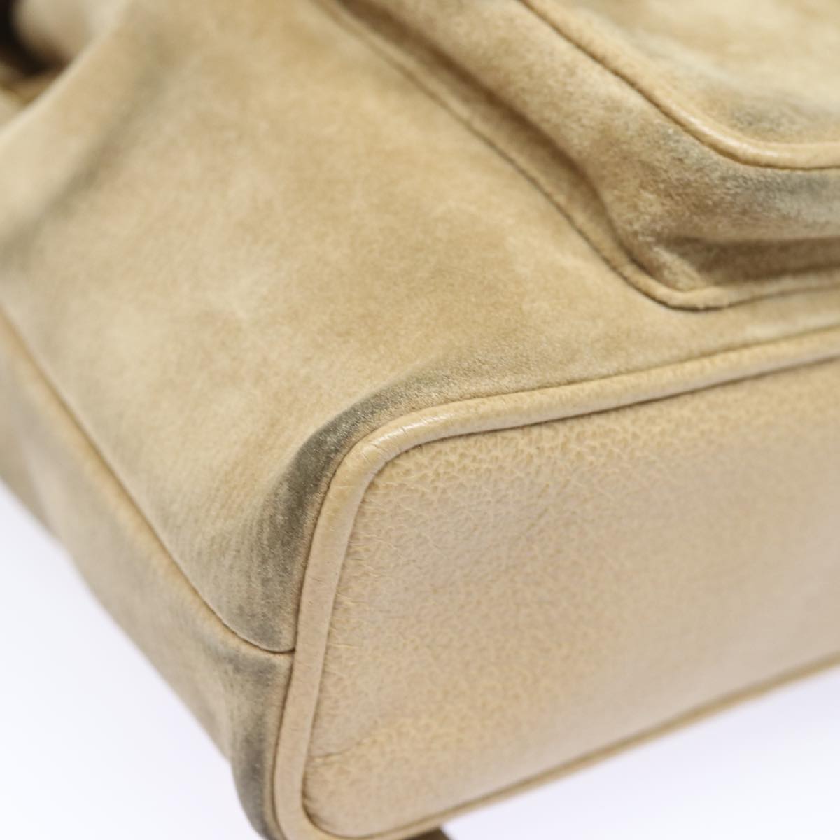 Gucci Bamboo Beige Suede Backpack Bag