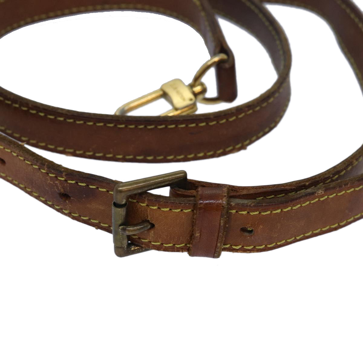 Louis Vuitton Shoulder Strap Brown Leather Bag Jewelry