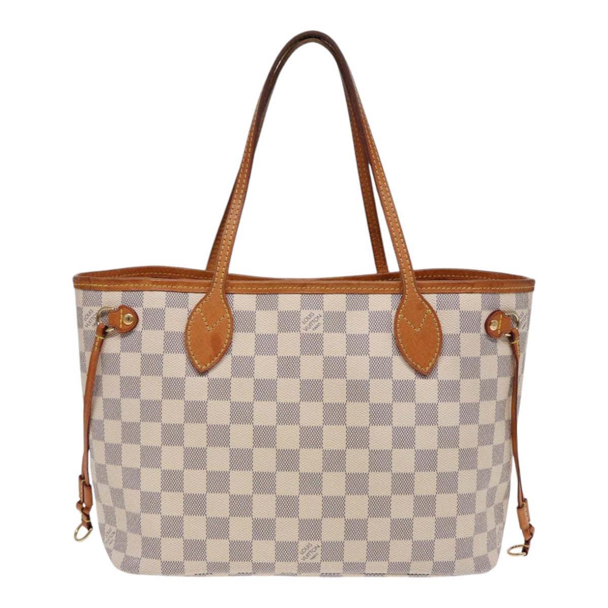 Louis Vuitton Neverfull Pm White Canvas Tote Bag