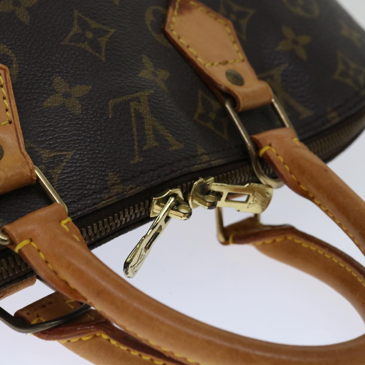 Louis Vuitton Alma Brown Canvas Handbag