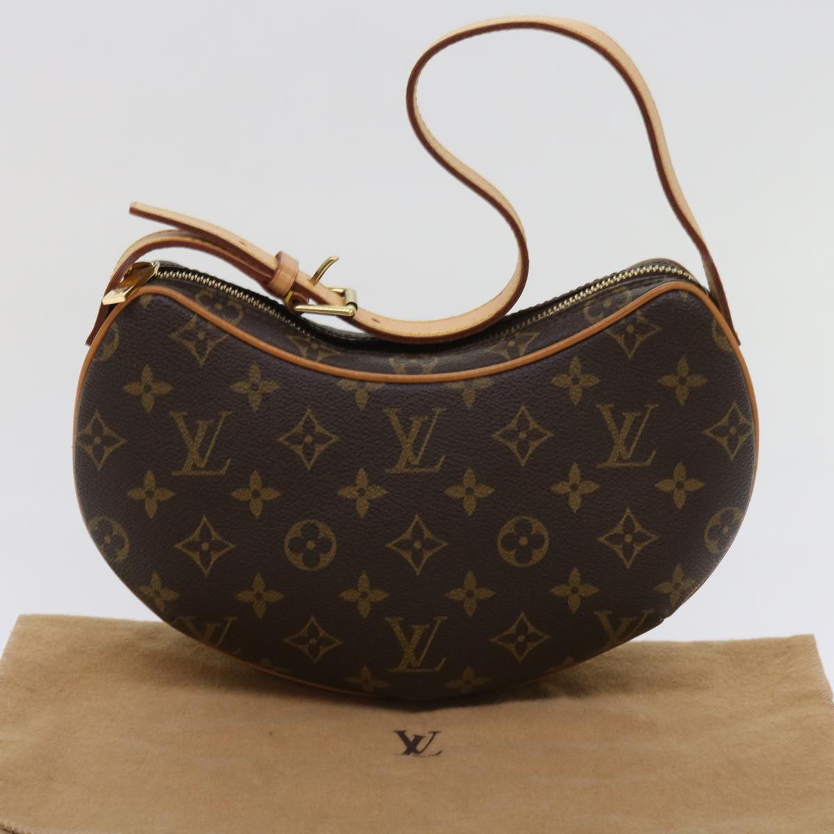 Louis Vuitton Croissant Brown Canvas Shoulder Bag