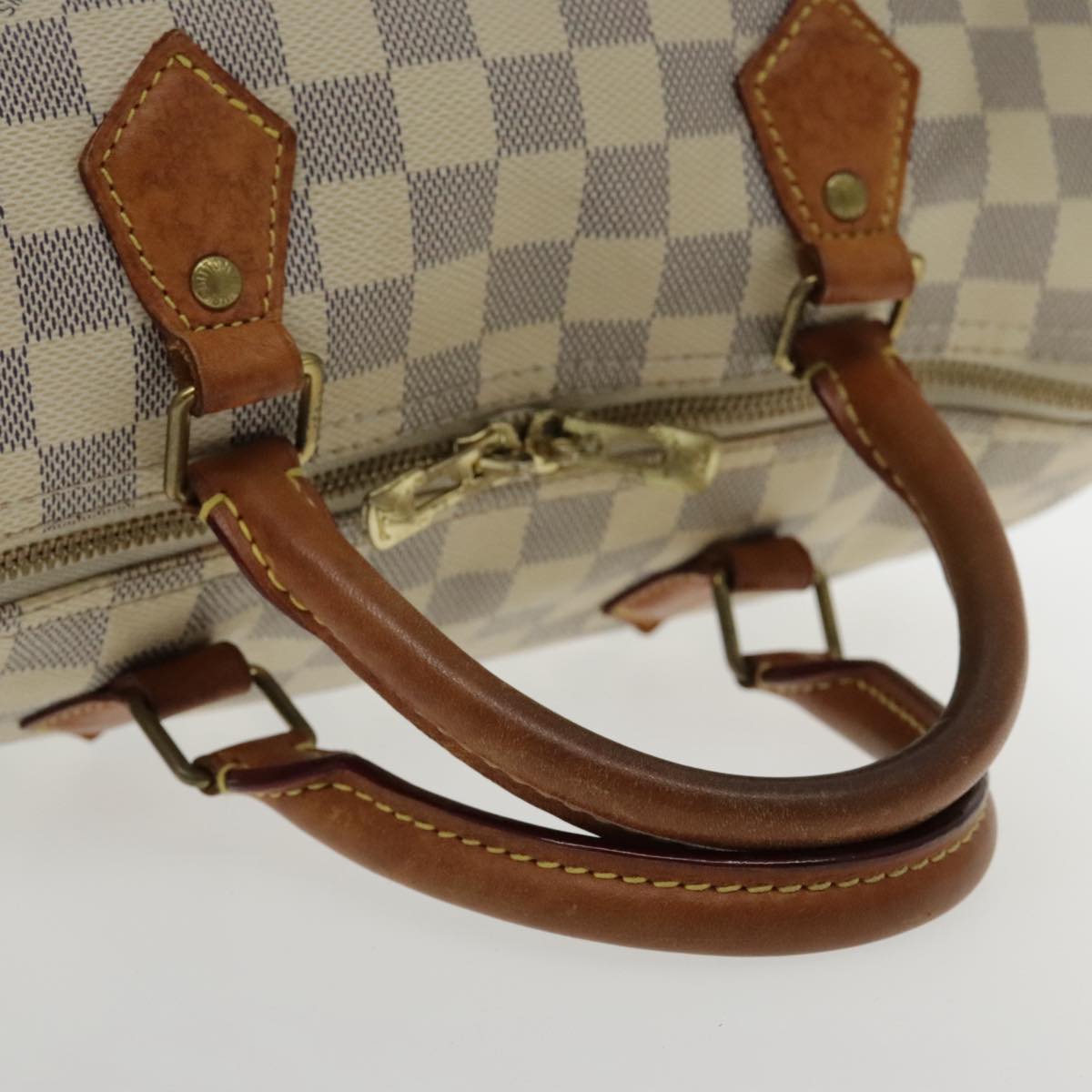 Louis Vuitton Speedy 30 White Canvas Handbag