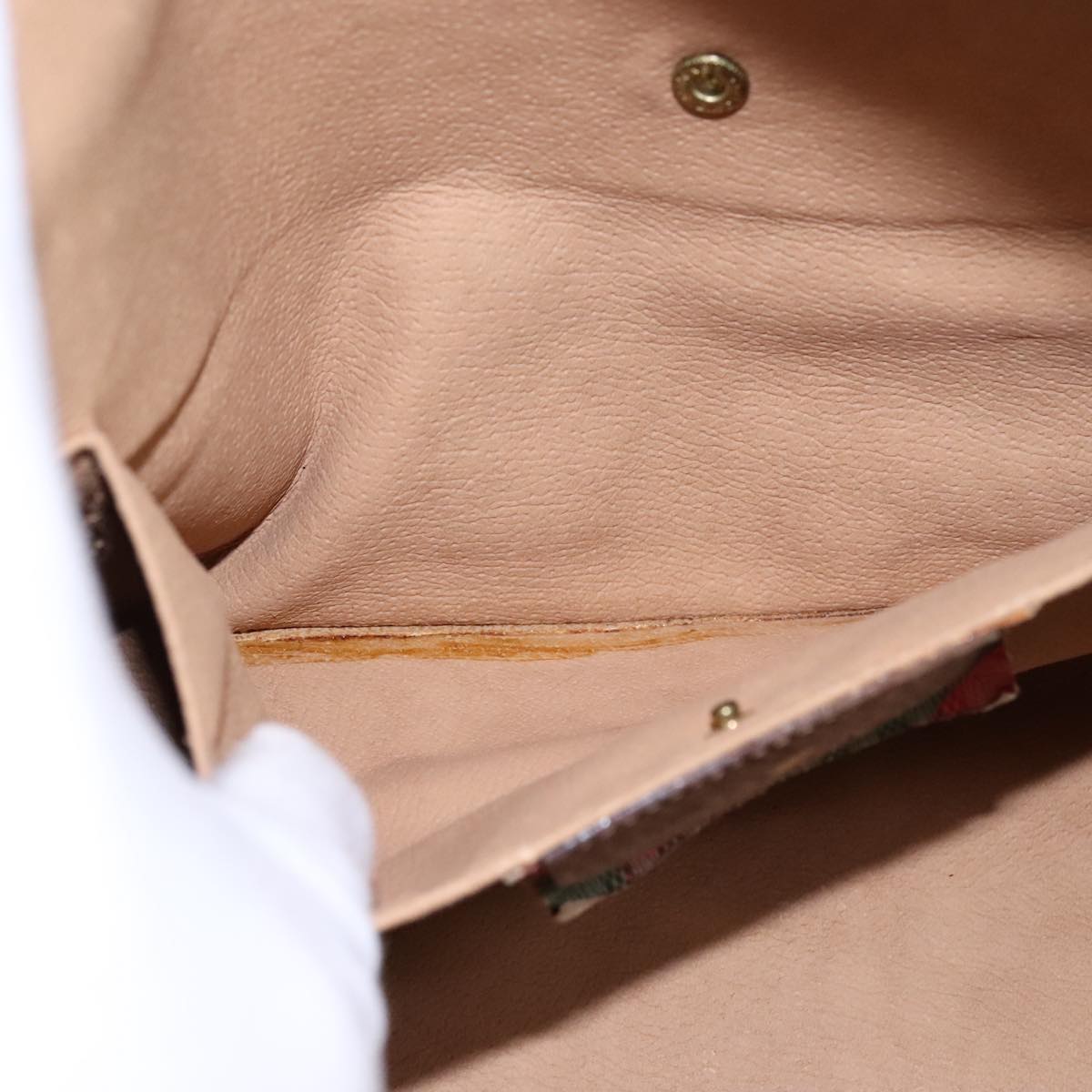 Gucci Sherry Beige Canvas Clutch Bag