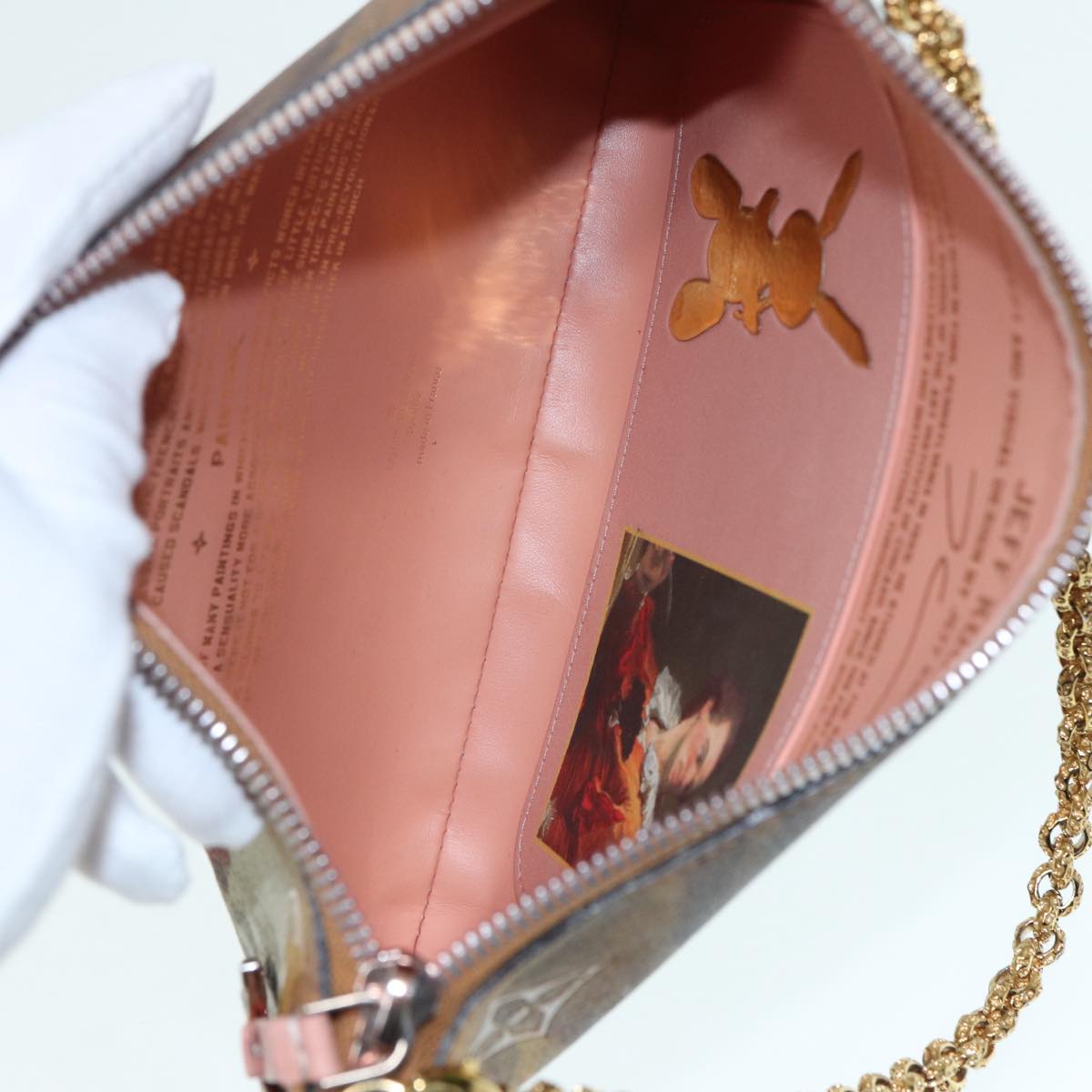Louis Vuitton Pochette Plat Beige Leather Shoulder Bag