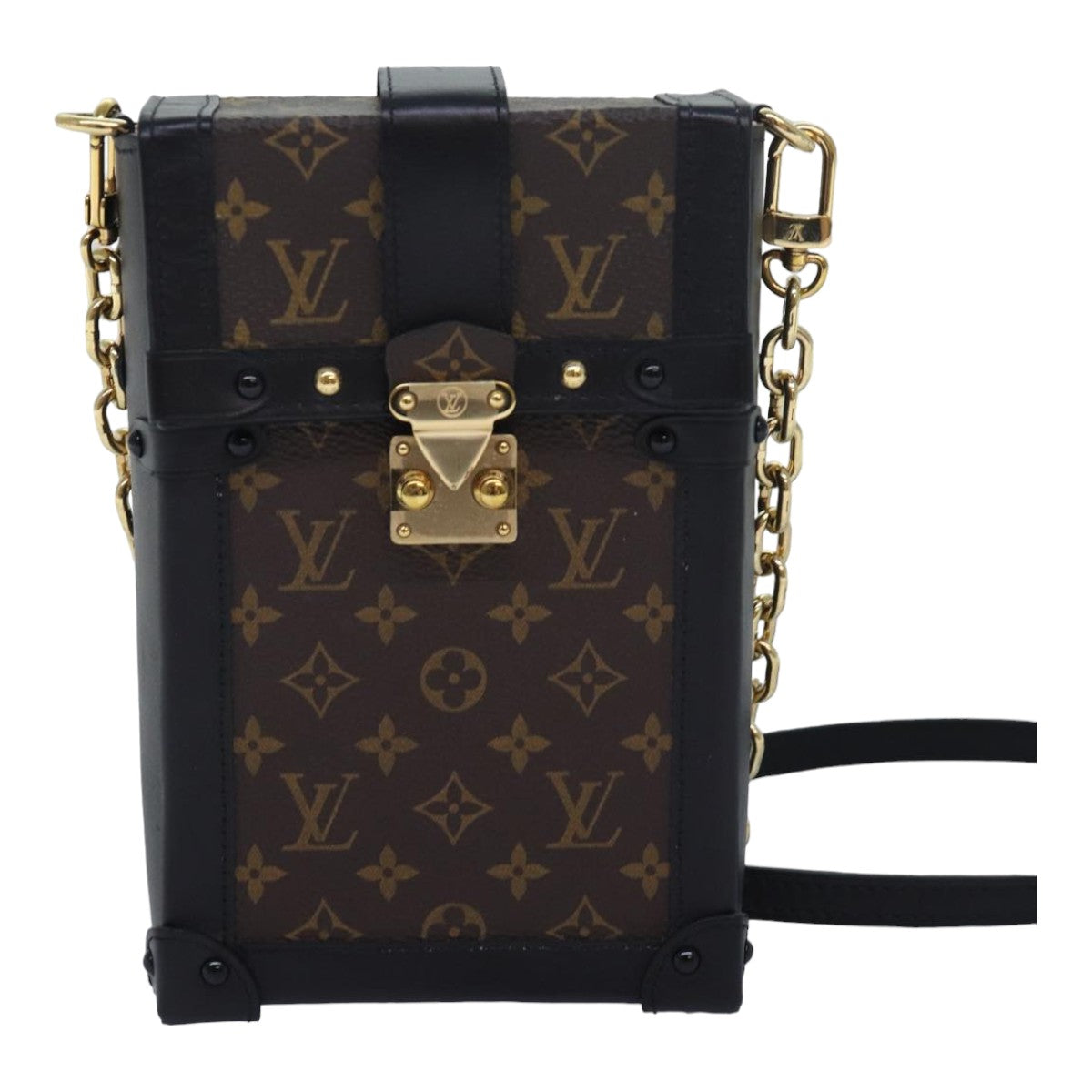 Louis Vuitton Trunk Brown Canvas Shoulder Bag