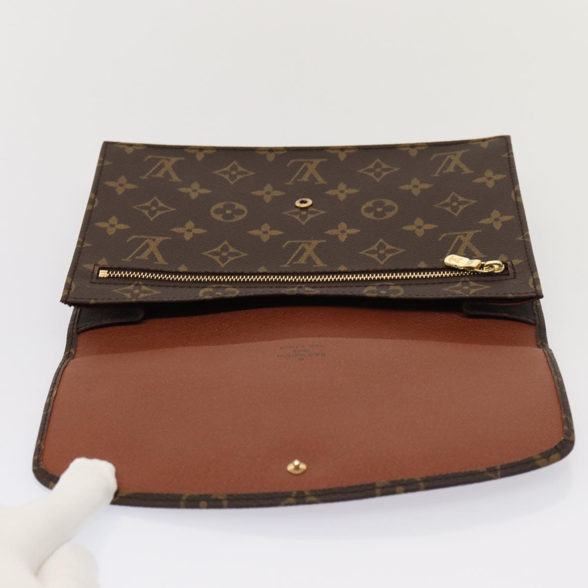 Louis Vuitton Pochette Rabat Brown Canvas Clutch Bag