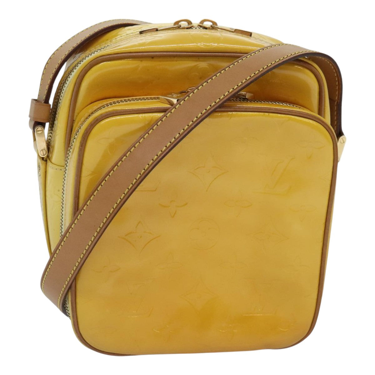 Louis Vuitton Wooster Yellow Patent Leather Shoulder Bag