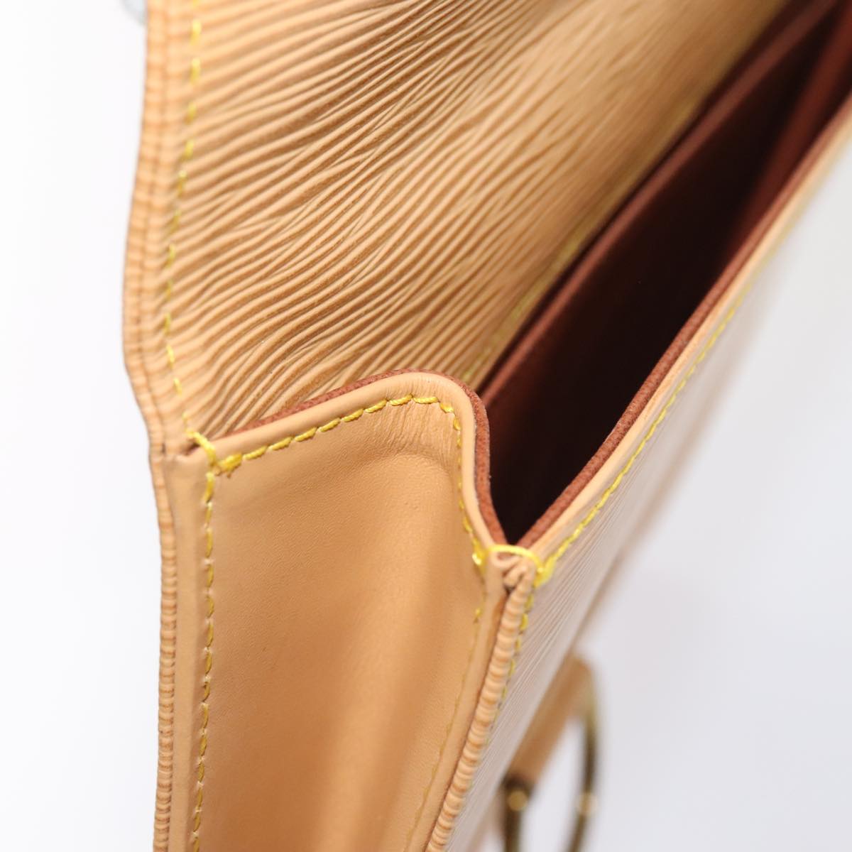 Louis Vuitton Jena Beige Leather Clutch Bag