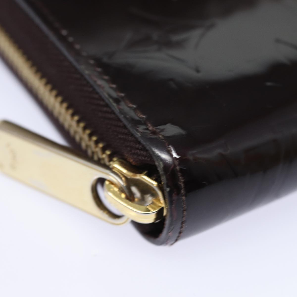 Louis Vuitton Zippy Wallet Brown Patent Leather Wallet