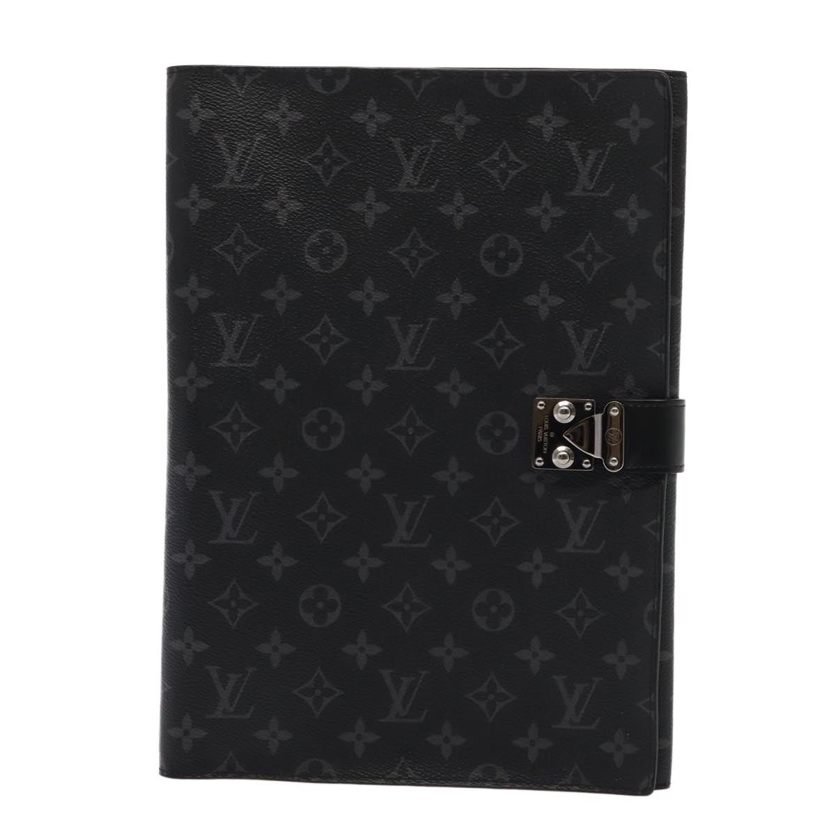 Louis Vuitton Porte Documents Grey Canvas Briefcase Bag ()