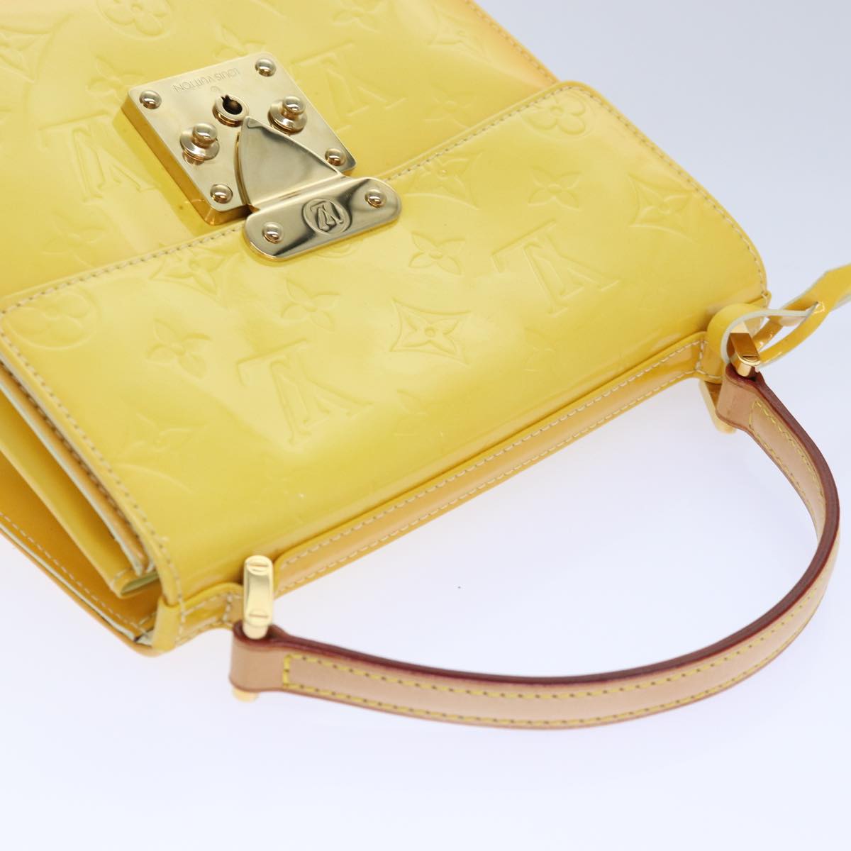 Louis Vuitton Spring Street Yellow Patent Leather Handbag