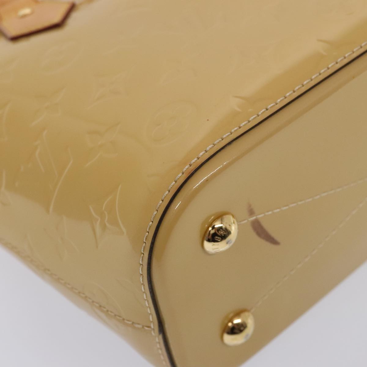 Louis Vuitton Montebello Camel Patent Leather Handbag