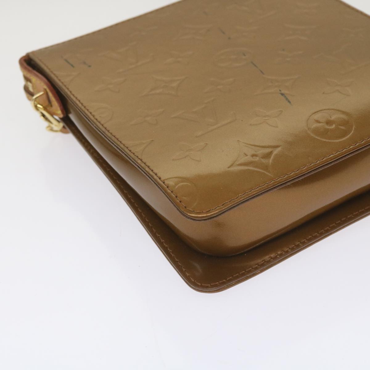 Louis Vuitton Mott Copper Patent Leather Handbag